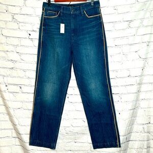 Banana Republic Premium Denim Dark Wash High-Rise Vintage Straight Jeans Size 29